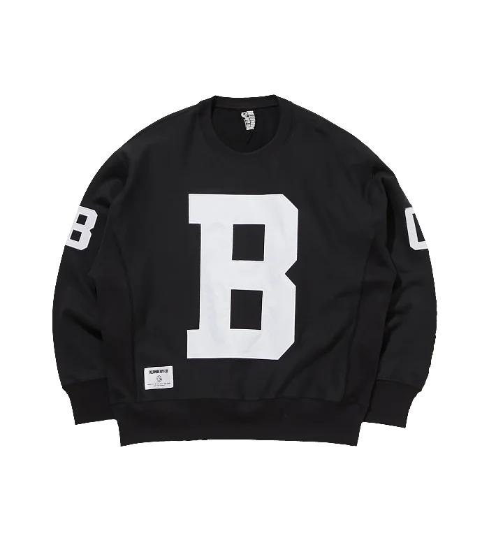 APPLIQUE LOGO SWEATSHIRT 'B' - BLACK