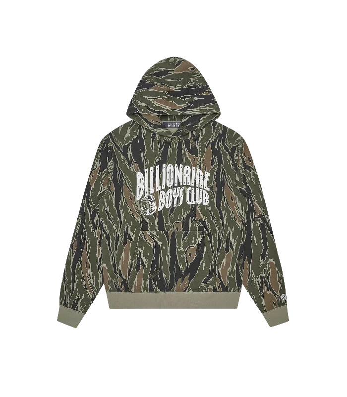 ARCH LOGO CAMO POPOVER HOOD - KHAKI