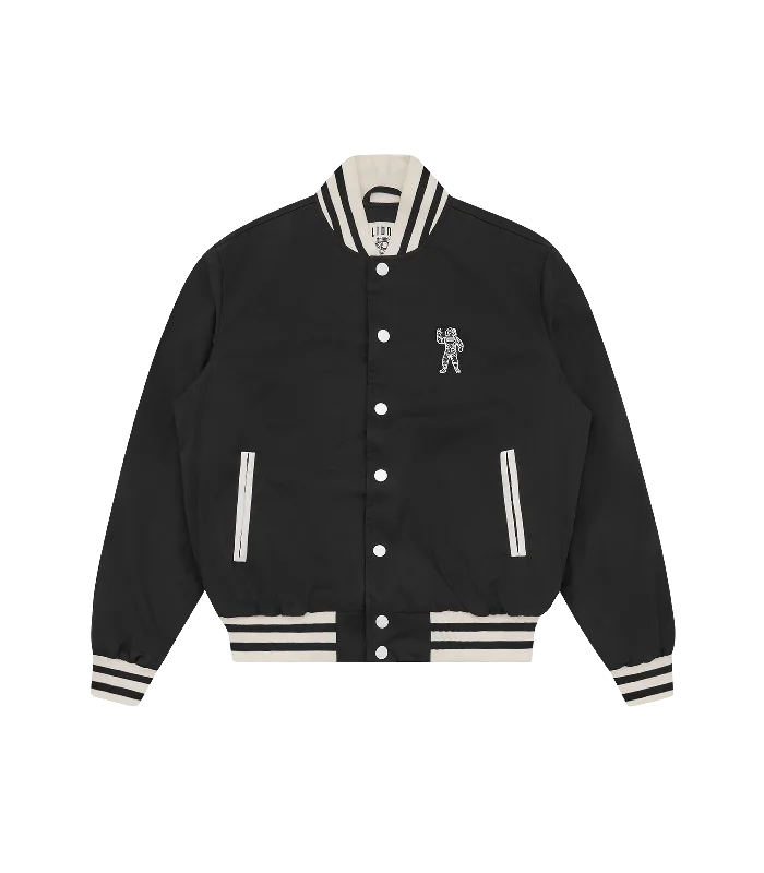 ARCH LOGO LIGHTWEIGHT VARSITY JACKET - BLACK