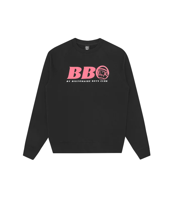 BB ASTRO CREWNECK - BLACK/PINK LOGO