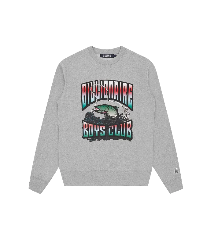 BIG CATCH CREWNECK - HEATHER GREY