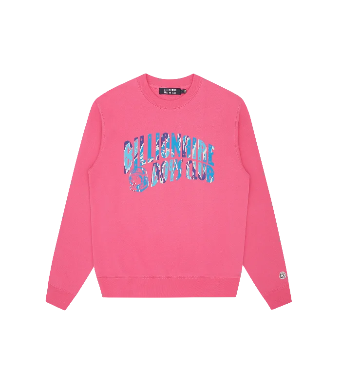 CAMO ARCH LOGO CREWNECK - PINK