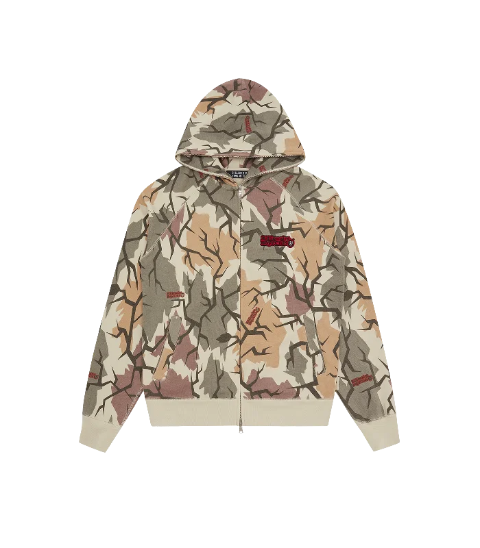 CAMO ZIP THROUGH HOOD - MULTI CAMO