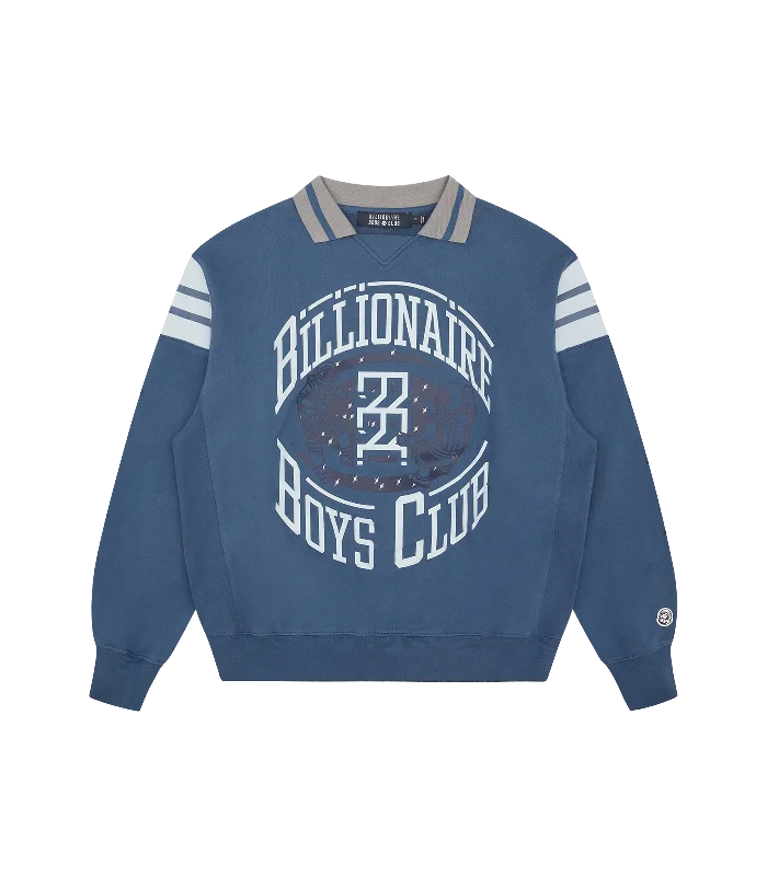 COLLARED CREWNECK - BLUE