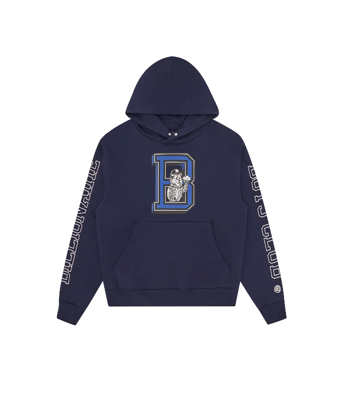 COLLEGE POPOVER BUTTON HOOD - NAVY