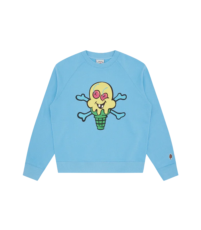 CONES & BONES CREWNECK - BLUE