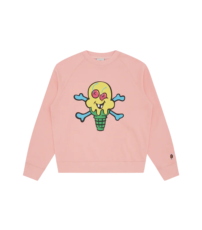 CONES & BONES CREWNECK - PINK