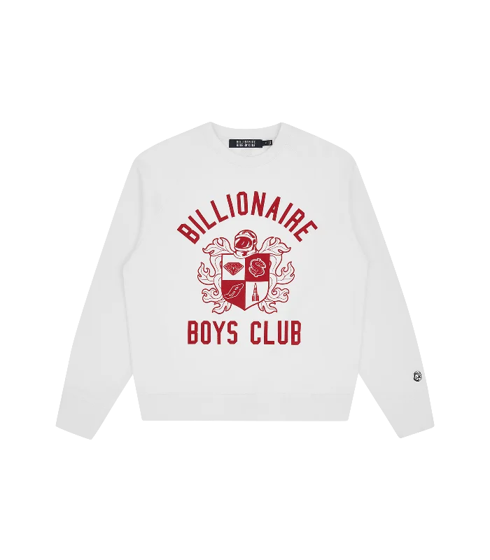 CREST LOGO CREWNECK - WHITE