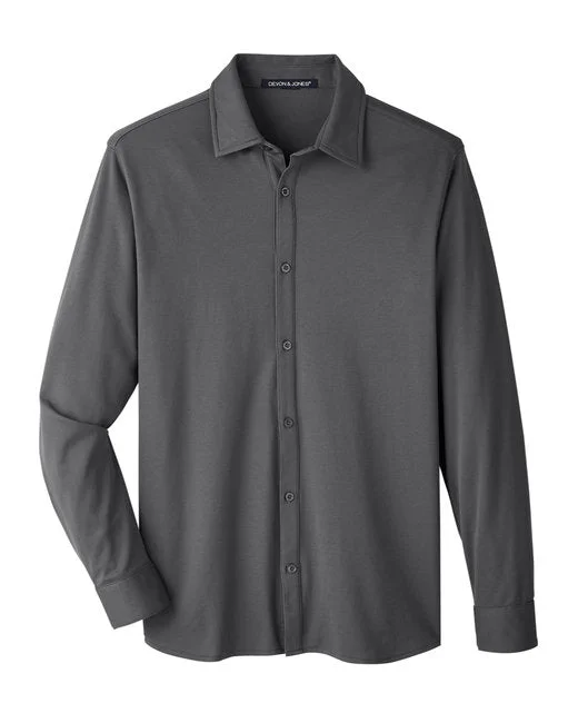 Devon & Jones Men's CrownLux Performance™ Plaited Button-Down Shirt - DG20Z