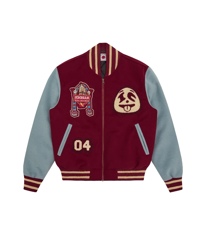 DINER TEAM VARSITY JACKET - BURGUNDY