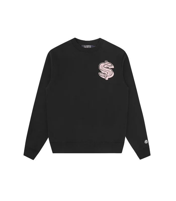 DOLLAR LOGO CREWNECK - BLACK