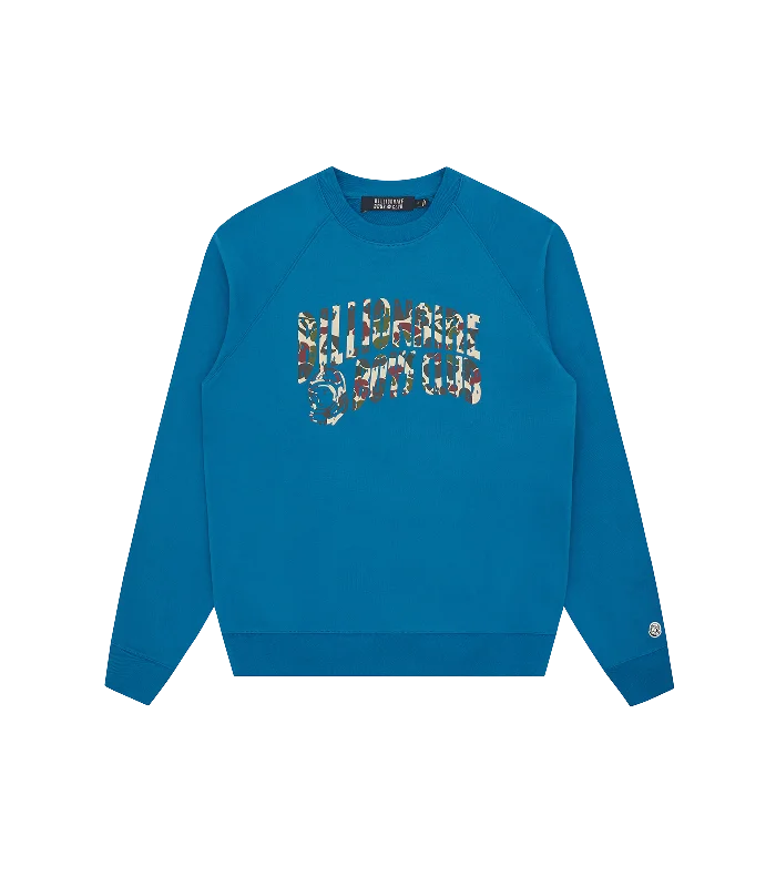 DUCK CAMO ARCH LOGO CREWNECK - BLUE