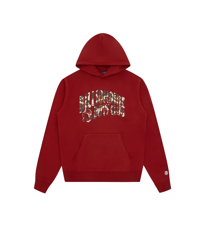 DUCK CAMO ARCH LOGO POPOVER HOOD - RED