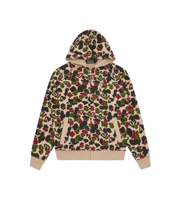 DUCK CAMO ZIP-THROUGH HOOD - MULTI CAMO