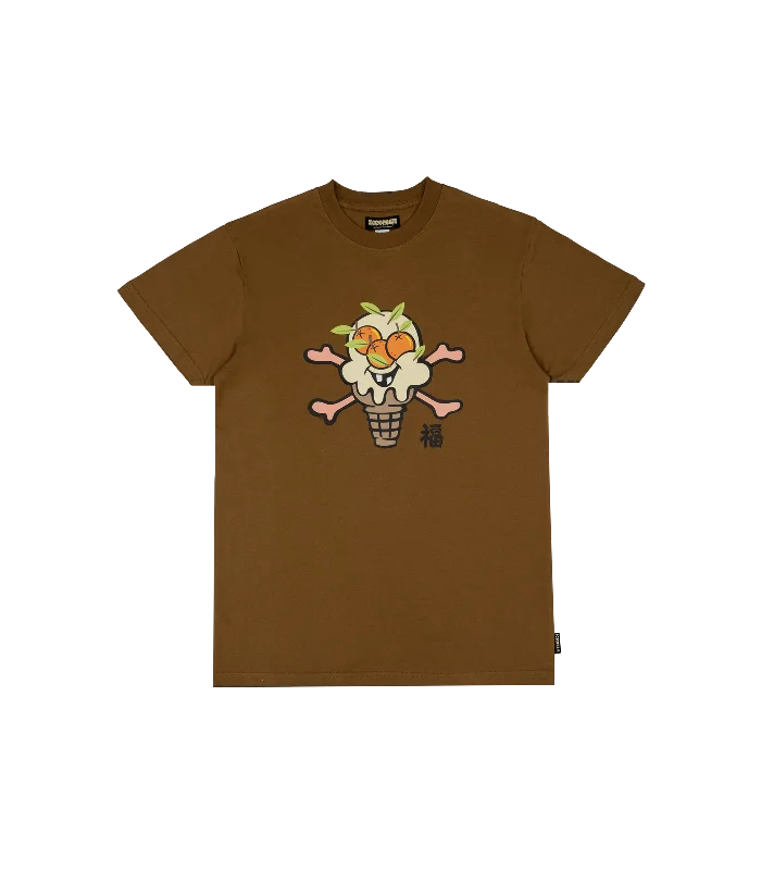 FRUITFUL ICECREAM TEE - BROWN