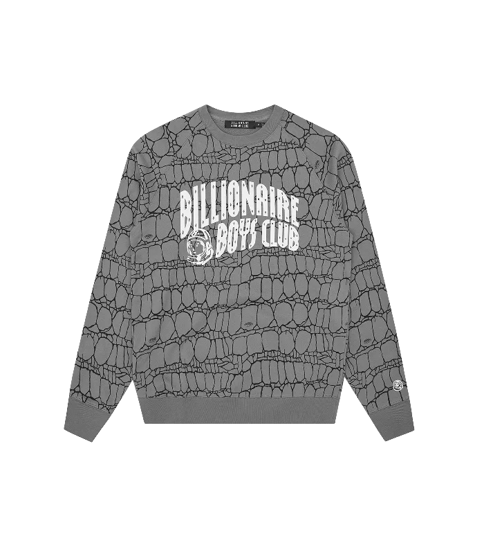 GATOR CAMO ARCH LOGO CREWNECK - GREY