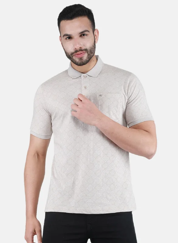 Men Beige Printed T-Shirt