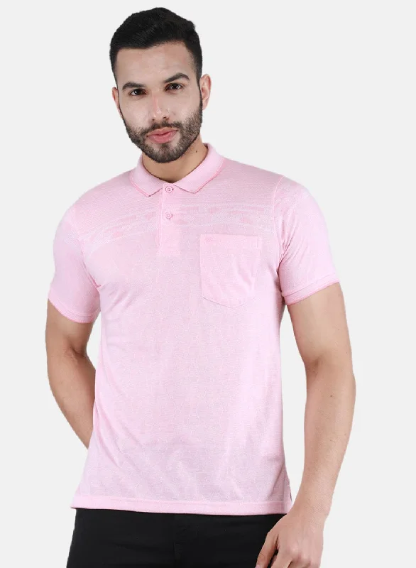 Men Pink Printed T-Shirt