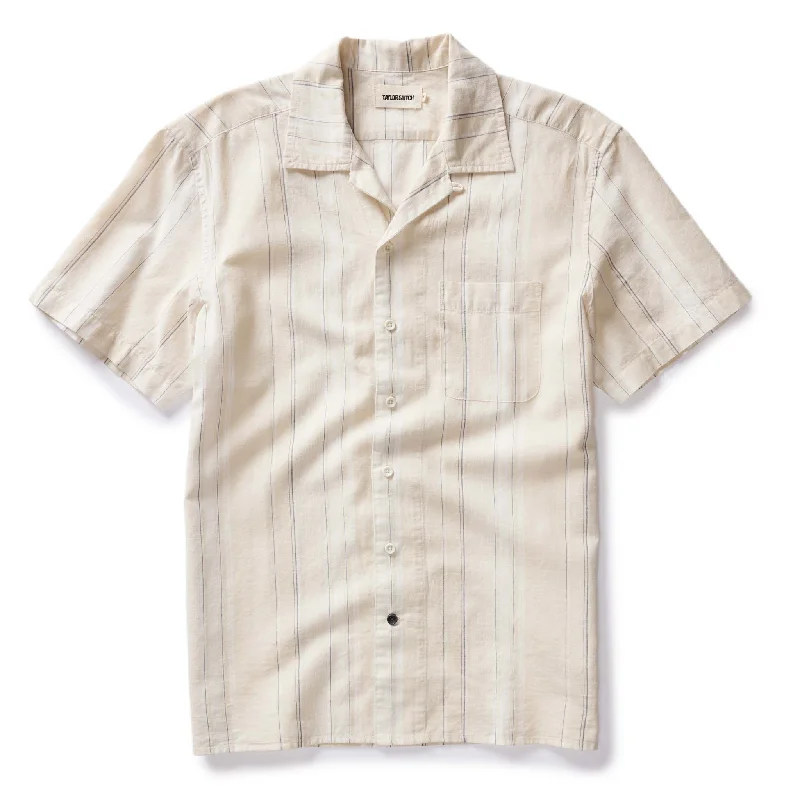 The Short Sleeve Hawthorne in Fog Stripe