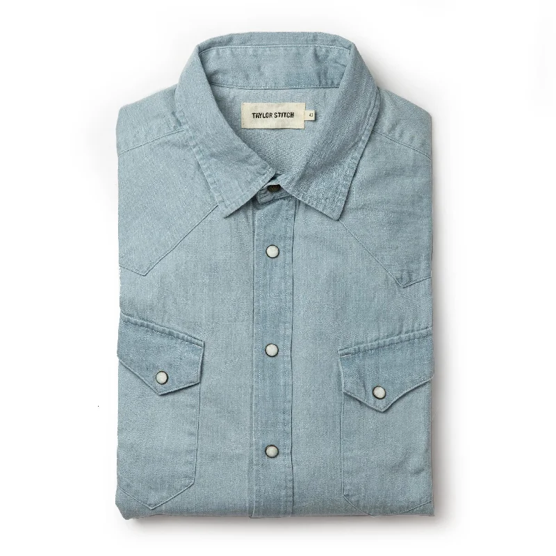 The Western Shirt in Washed Denim