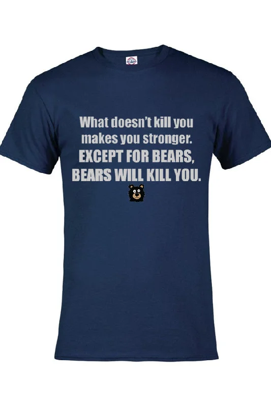 Adult Bears Stronger T-Shirt (Funny Bear t-shirt)