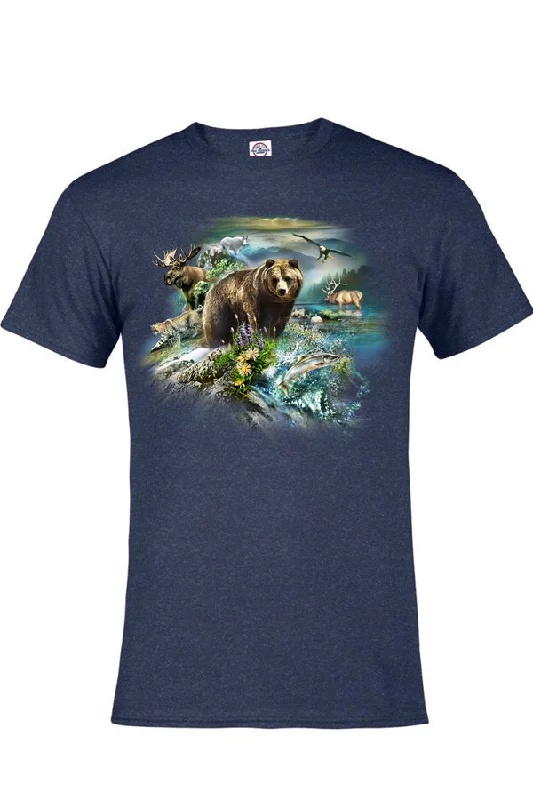 Adult Wildlife Collage T-Shirt (Canadian wildlife collage)