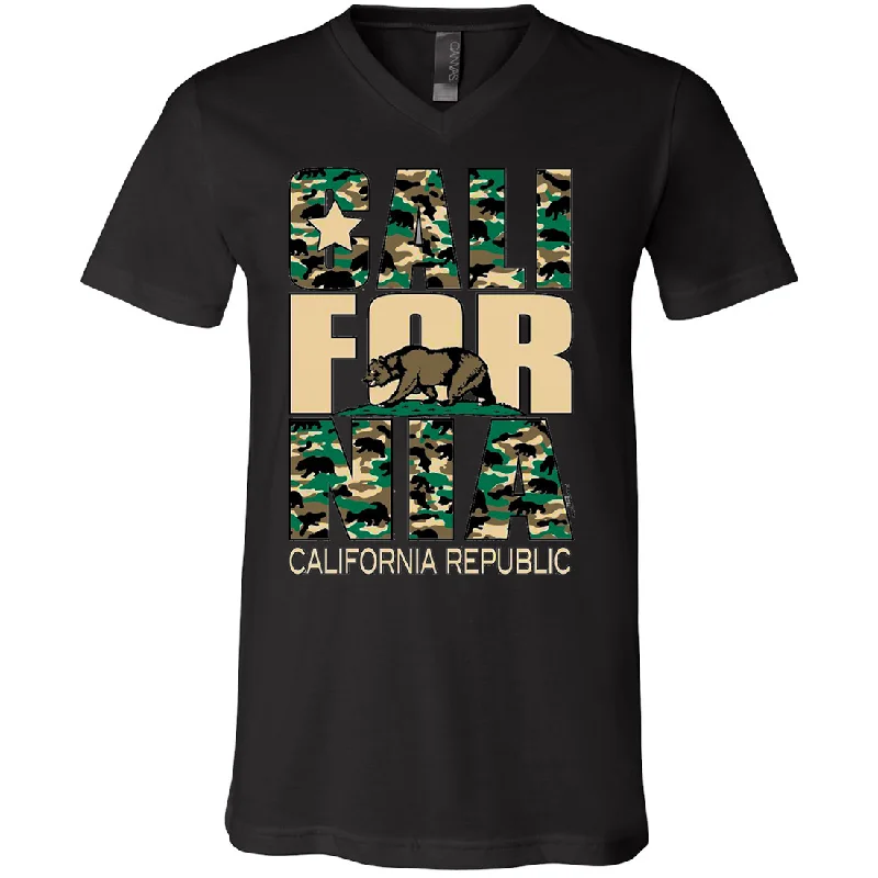 California State Flag Camo Asst Colors V-Neck