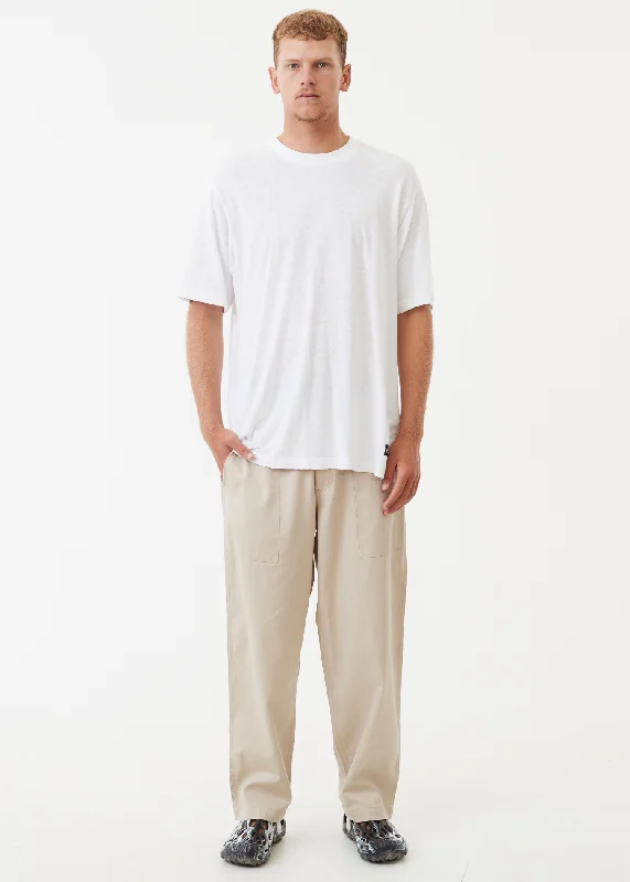 AFENDS Mens Chess Club - Relaxed Pants - Cement