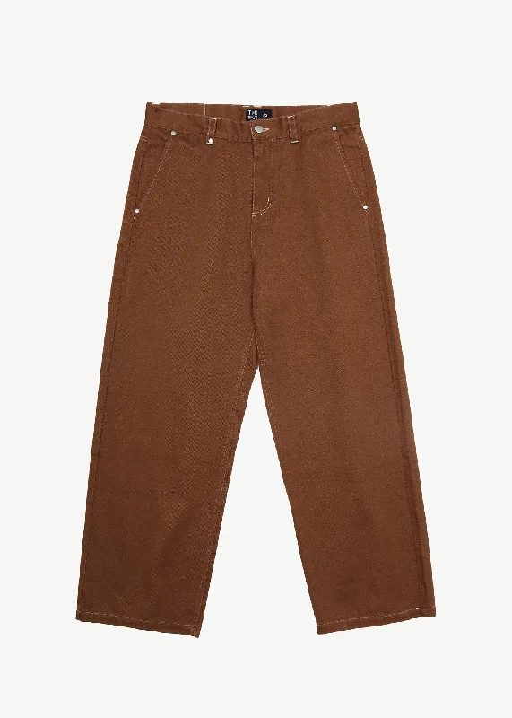 AFENDS Mens Pablo - Baggy Pants - Toffee